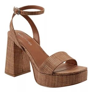 NEW in Box Marc Fisher Sadel Block Heel Ankle Strap Sandal Size 8